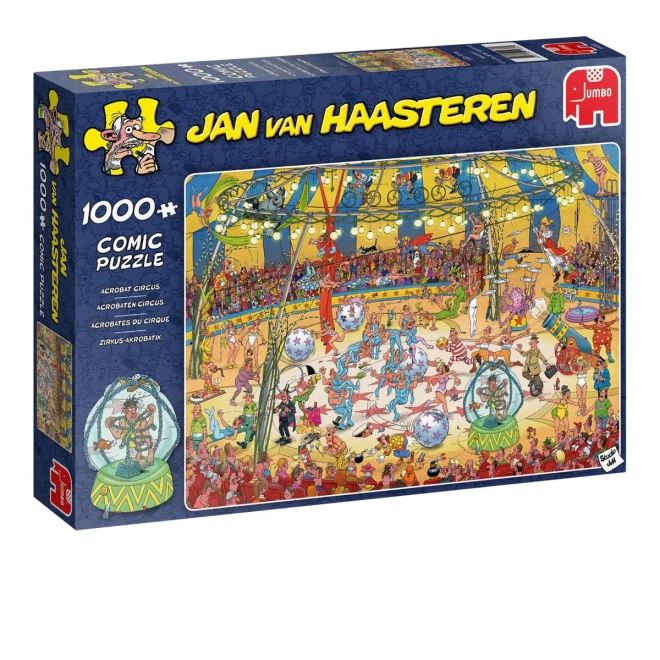 Jumbo puzzle Jan van Haasteren akrobatický cirkus 1000 dielikov