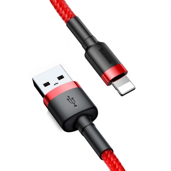 Kábel Baseus Cafule Usb Lightning 2,4 A 1 m (čierno-červený)