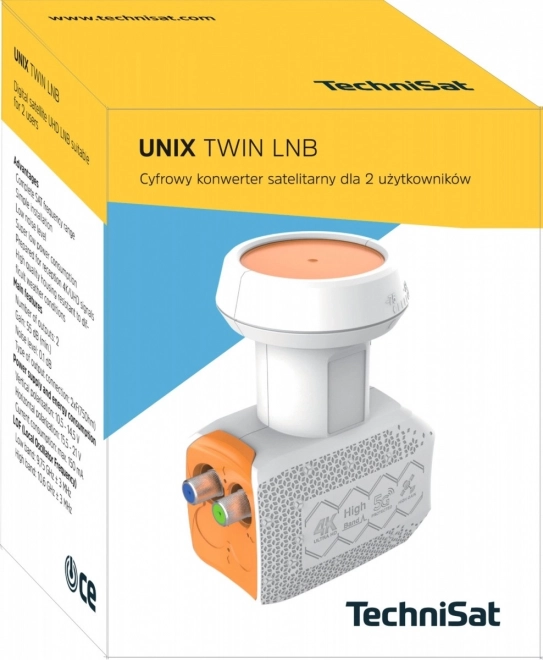 Satelitný konvertor UNIX Twin LNB