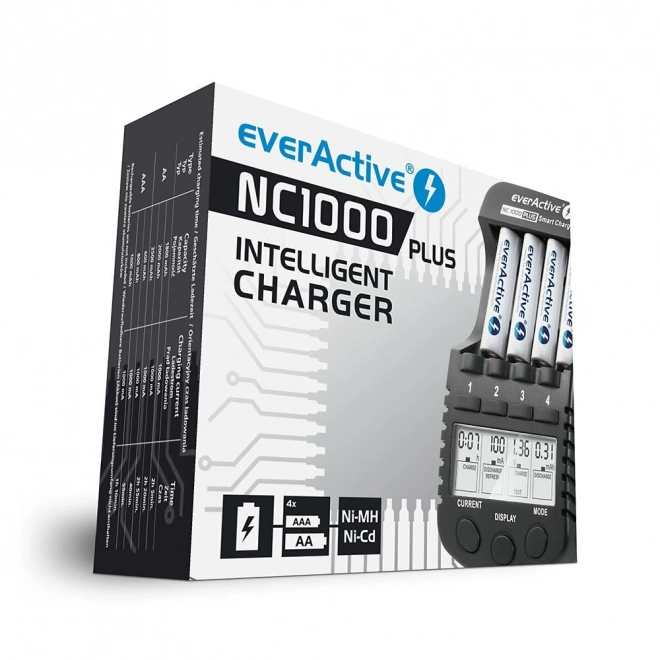 Profesionálna nabíjačka Akumulátorov everActive NC-1000 Plus