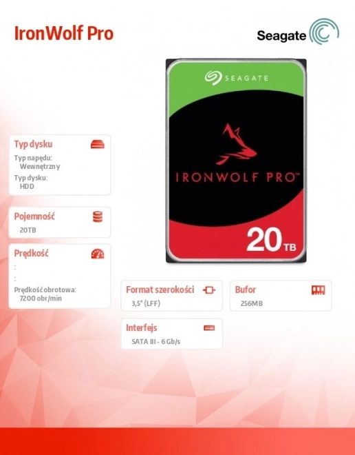 Pevný disk Seagate IronWolf Pro 20TB