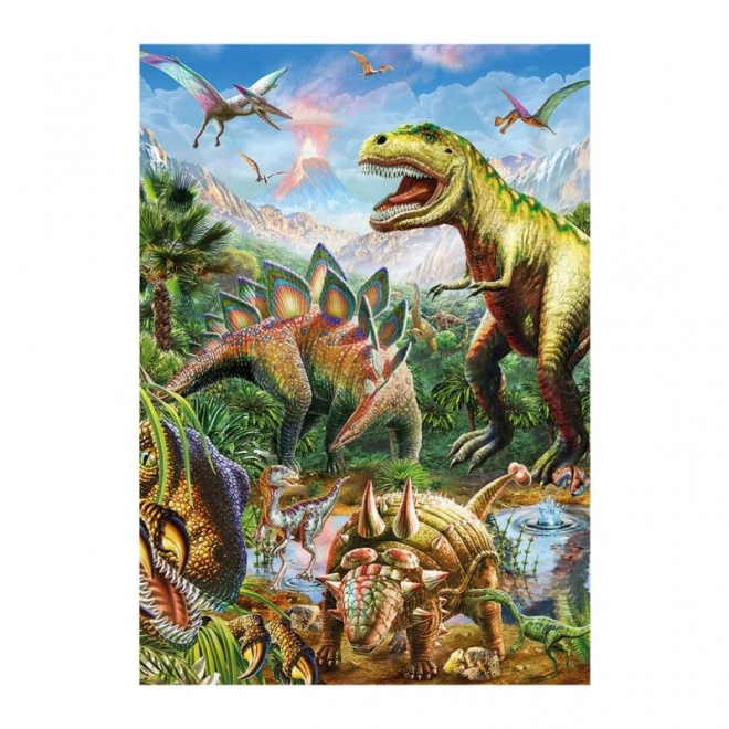 Svietiace puzzle svet dinosaurov XL 100 dielikov