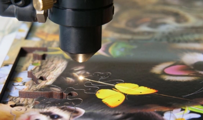 Drevené puzzle Vtáčí raj