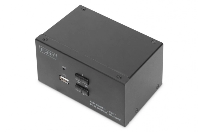 KVM prepínač HDMI s dvoma portmi, Dual Display, 4K
