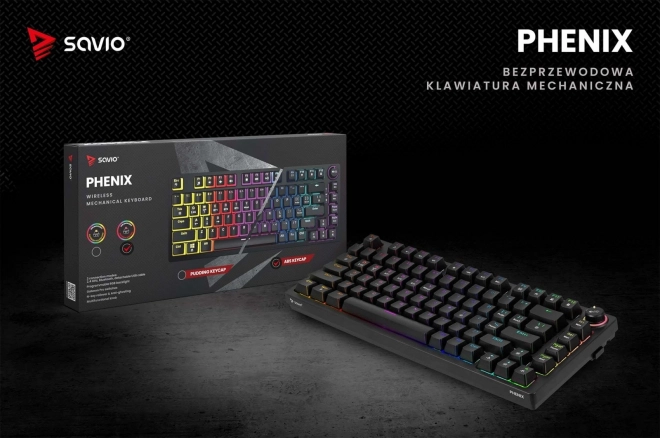 Bezdrôtová mechanická klávesnica Phenix Gateron Red