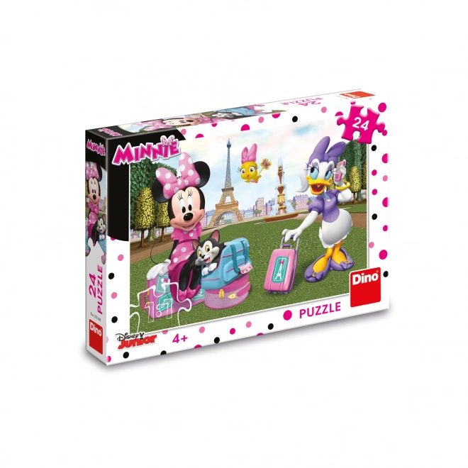 Puzzle Minnie v Paríži 24 dielikov