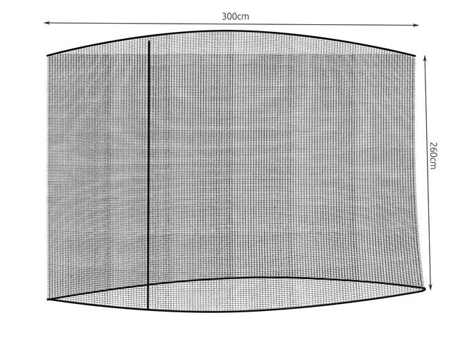 Moskytiéra na záhradný slnečník 3m - čierna