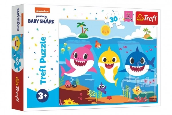 Trefl Puzzle Baby Shark: Podmorský svet žralokov 30 dielikov