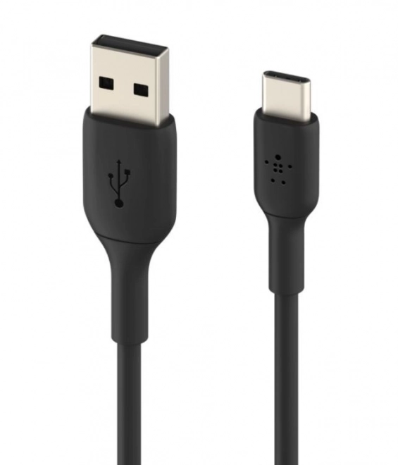 Čierny PVC kábel USB-C 15 cm