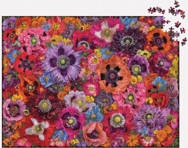Galison Puzzle Včely medzi kvetmi maku 1000 dielikov