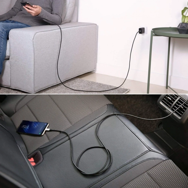 Nylonový kábel AUKEY Quick Charge USB-C na USB-C 2m