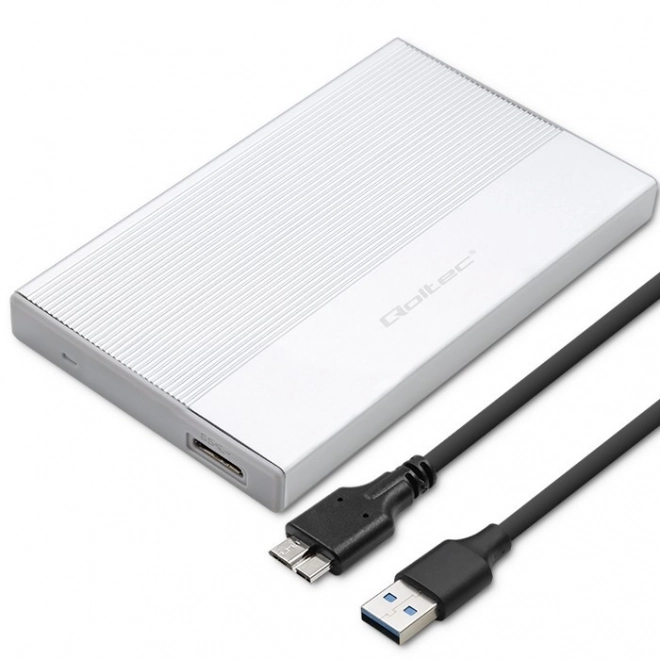 Obal na disk SSD HDD 2.5 palca USB 3.0 2TB strieborný