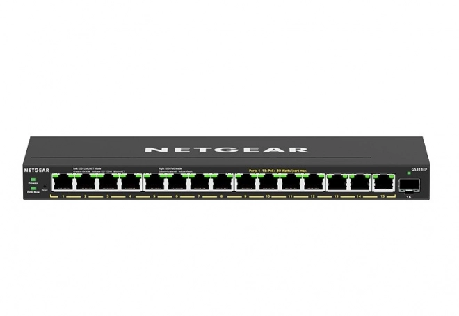 Neriadený gigabitový PoE+ prepínač NETGEAR so 16 portmi