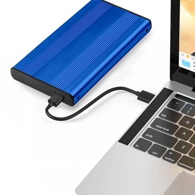 Externé puzdro na HDD/SSD 2.5" SATA3 USB 3.0 Modré