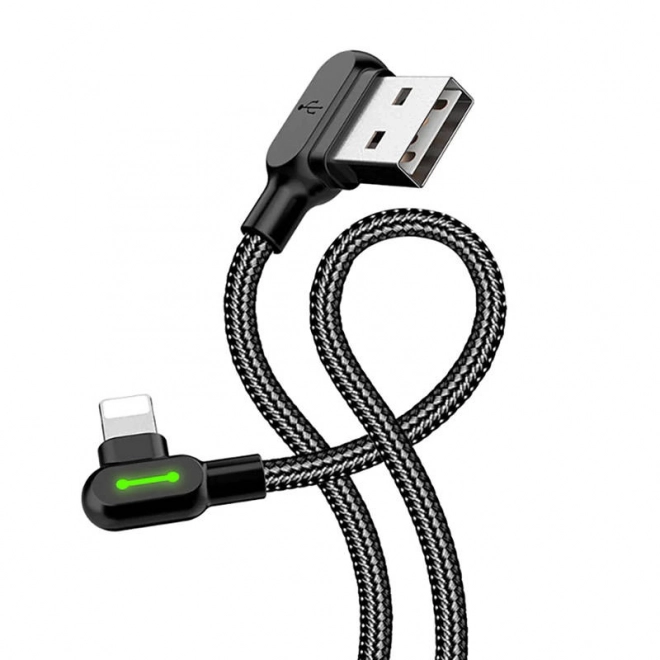 USB Lightning kábel Mcdodo úhlový 3 m čierny