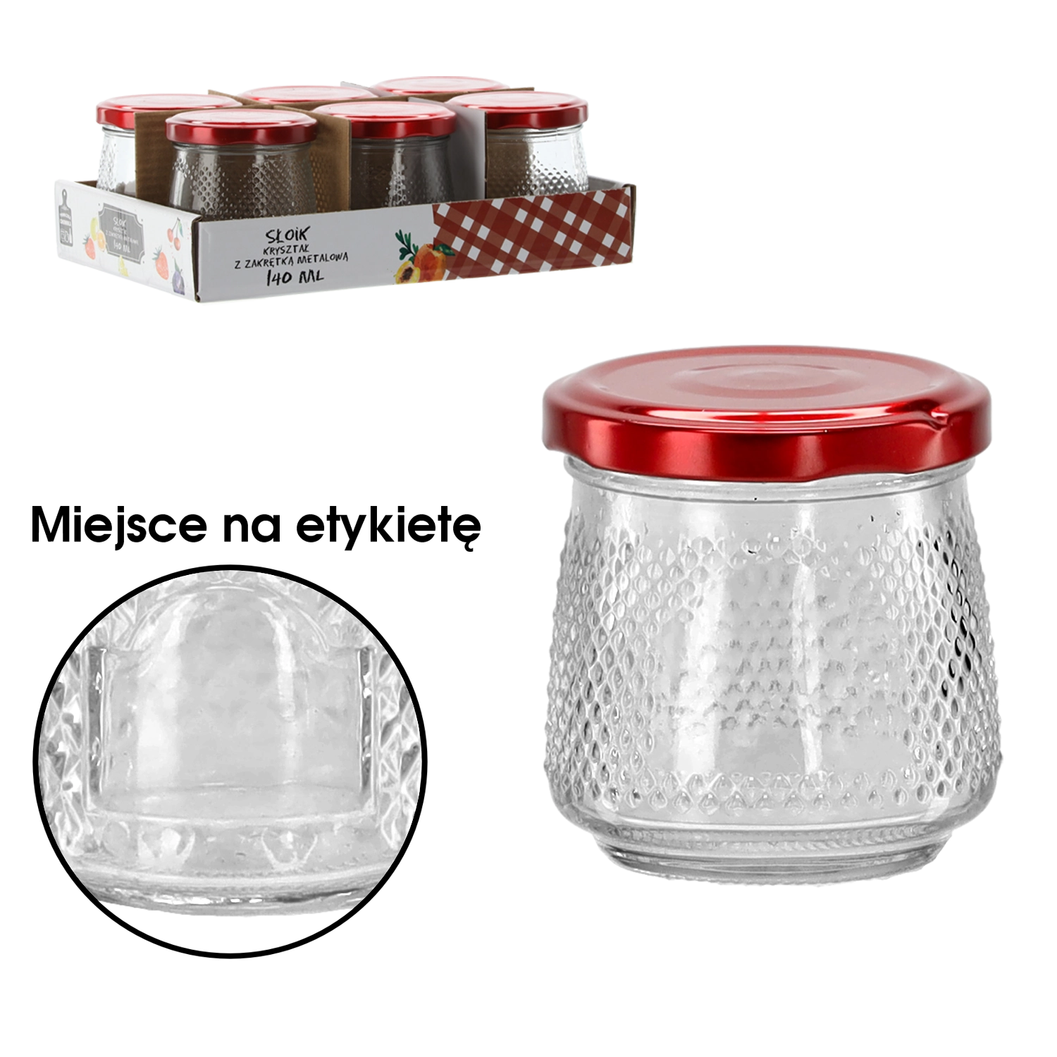 E-shop Home Sklenená dóza 140 ml