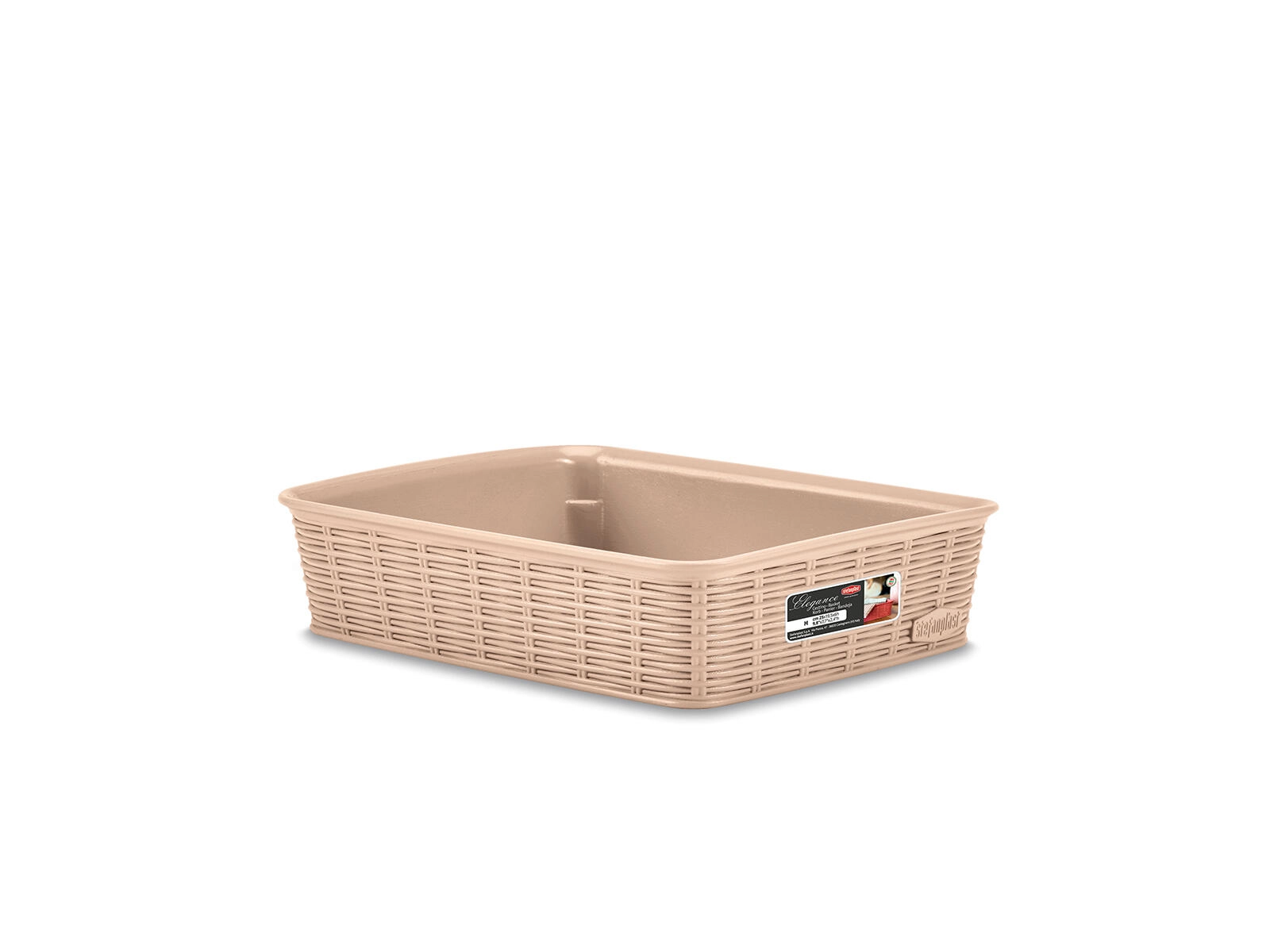 E-shop Košík Elegance béžový 25 × 19,5 × 6 cm