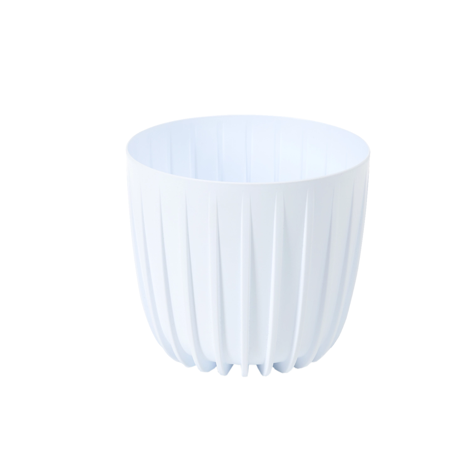 Nízky kvetináč Mira 20 cm biely