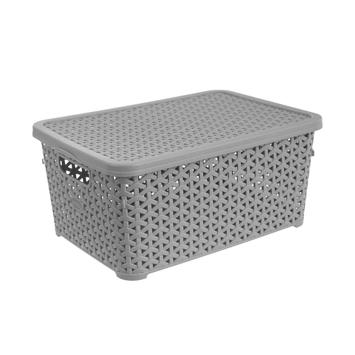 E-shop Orion Box Ratan domácí potřeby s víkem 10 l šedý