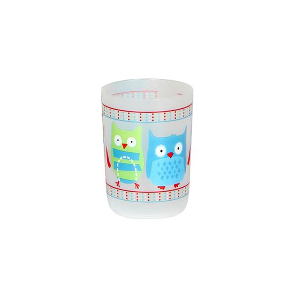 E-shop Pohárik na ústnu hygienu s motívom sovy, 9,5 × 7 cm