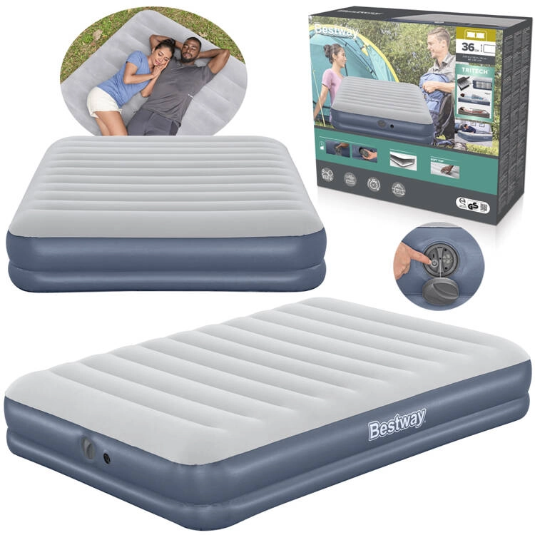 E-shop Bestway 6716T Tritech Air Mattress Queen 203 x 152 x 36cm