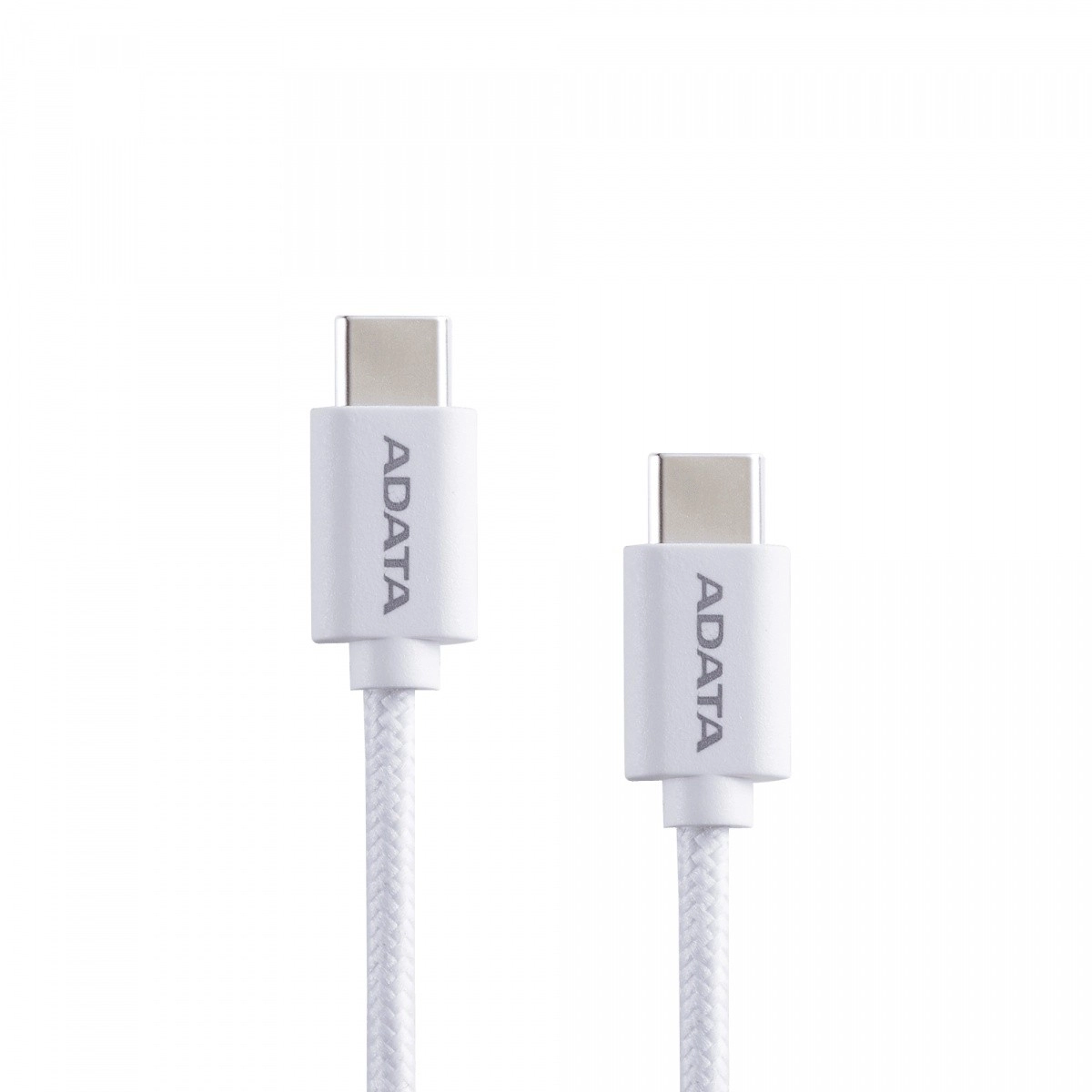 Pletený kábel usb‑c na usb‑c 100 w, 1 m, biely