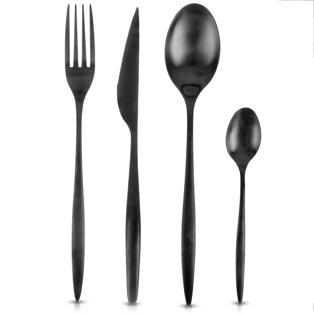 E-shop Jedálenské príbory Matt black 24 dielov