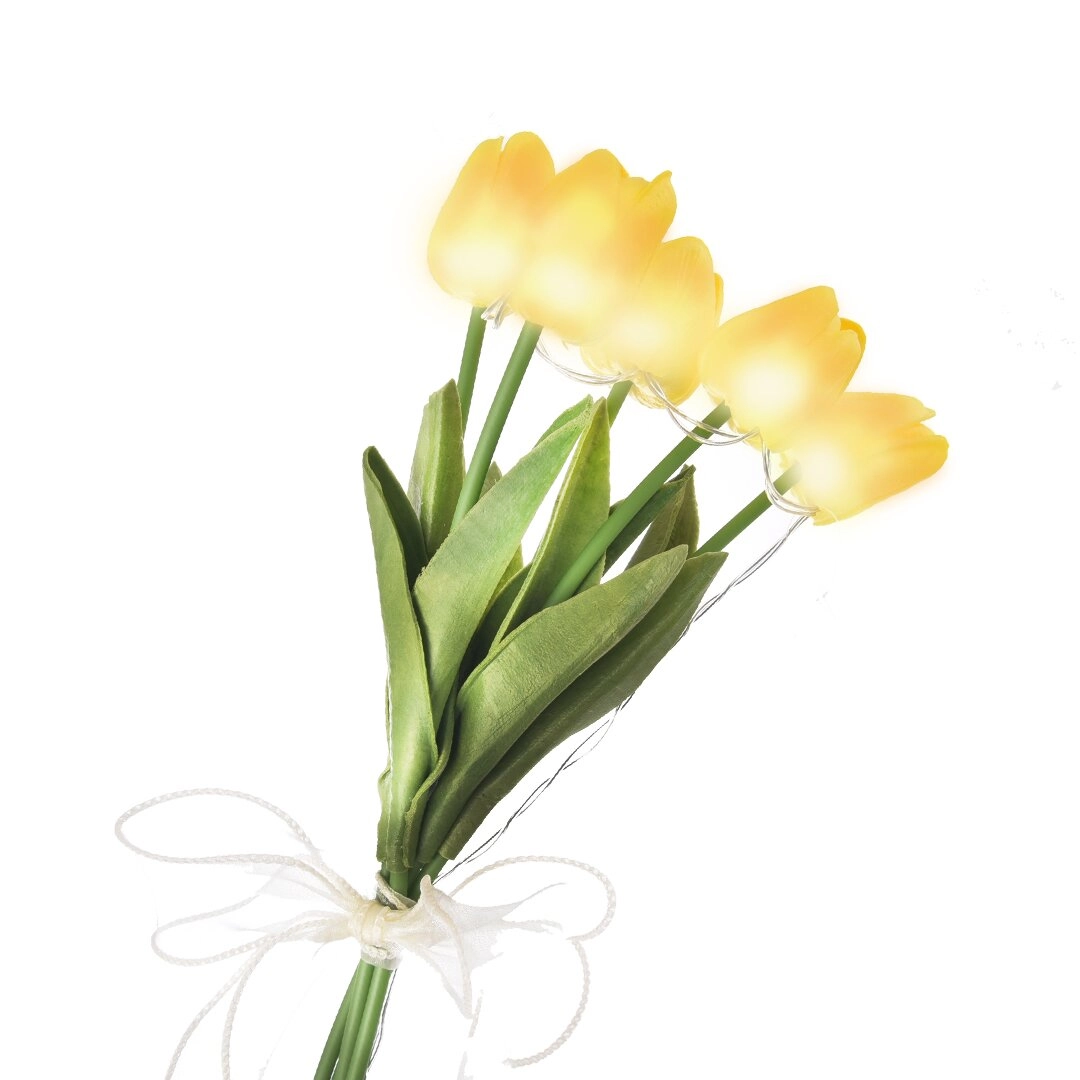 E-shop Dekoratívny LED zväzok tulipánov žltý