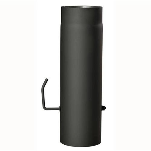 E-shop Dymová rúrka s klapkou 120 mm, dĺžka 500 mm, čierna