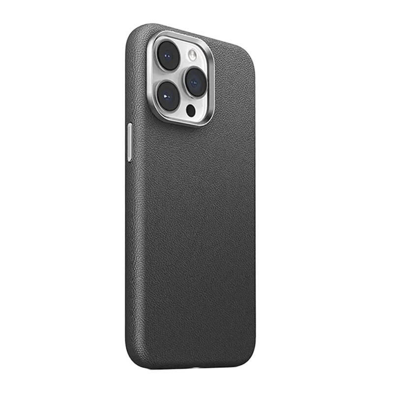 E-shop Joyroom magnetické kožené puzdro pre iPhone 15, čierne