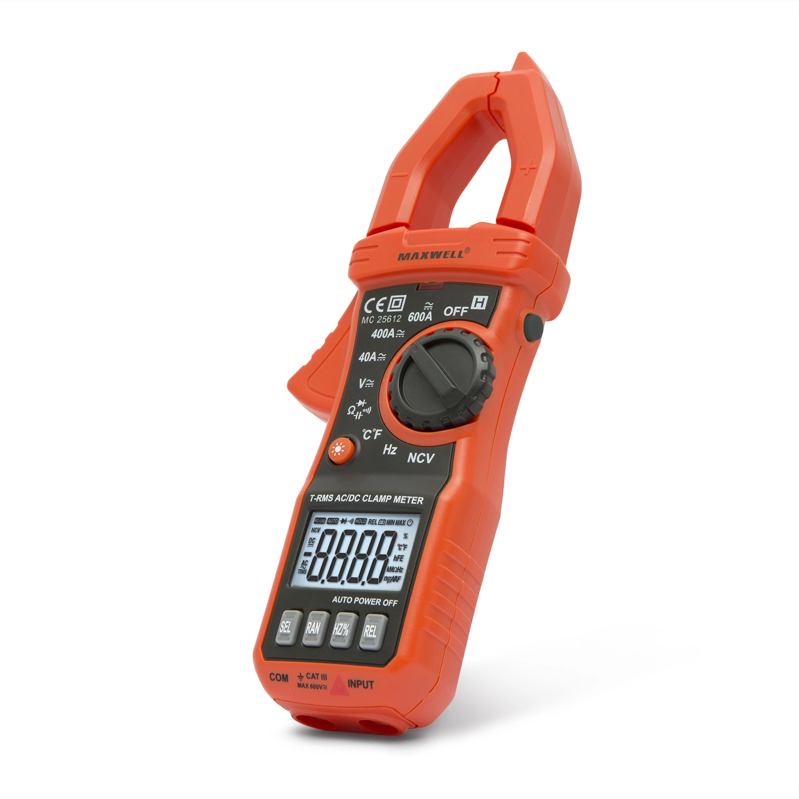 Digitálny kliešťový multimeter Maxwell True RMS 600 A s pracovným svetlom