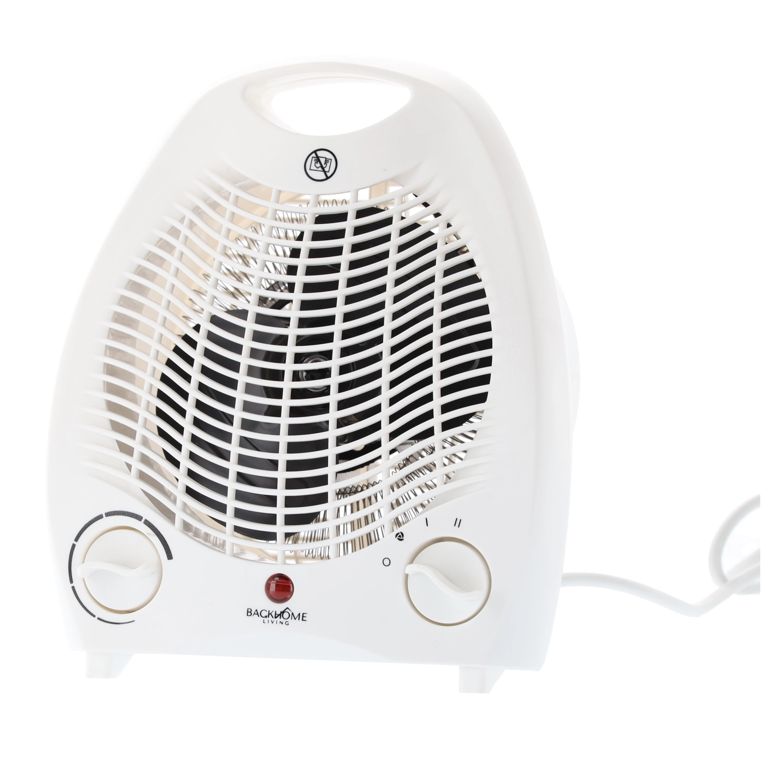 E-shop Elektrický teplovzdušný ventilátor biely 2000 W s bezpečnostným vypínačom