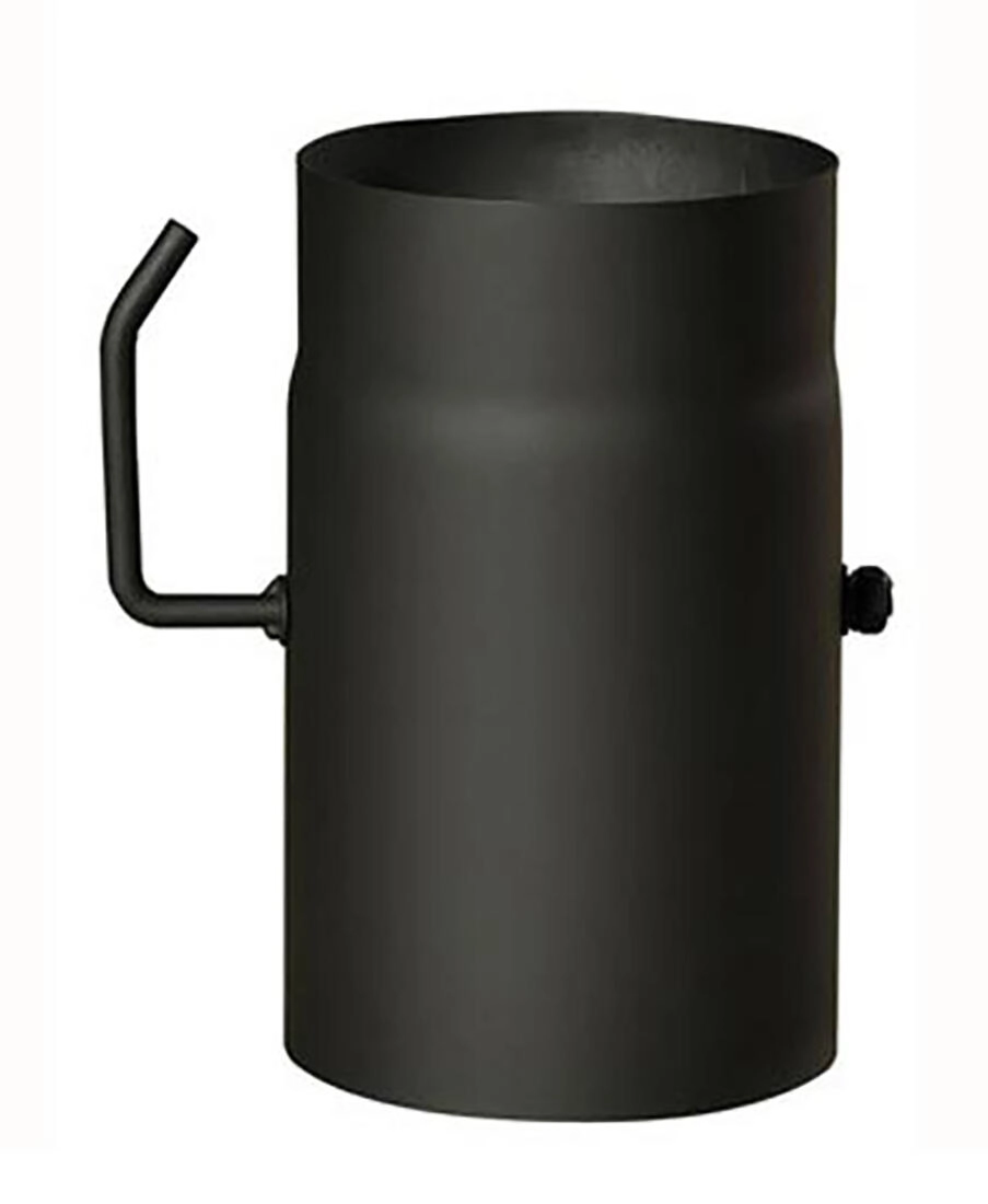 E-shop Dymová rúra s klapkou 145 mm, dĺžka 250 mm, čierna