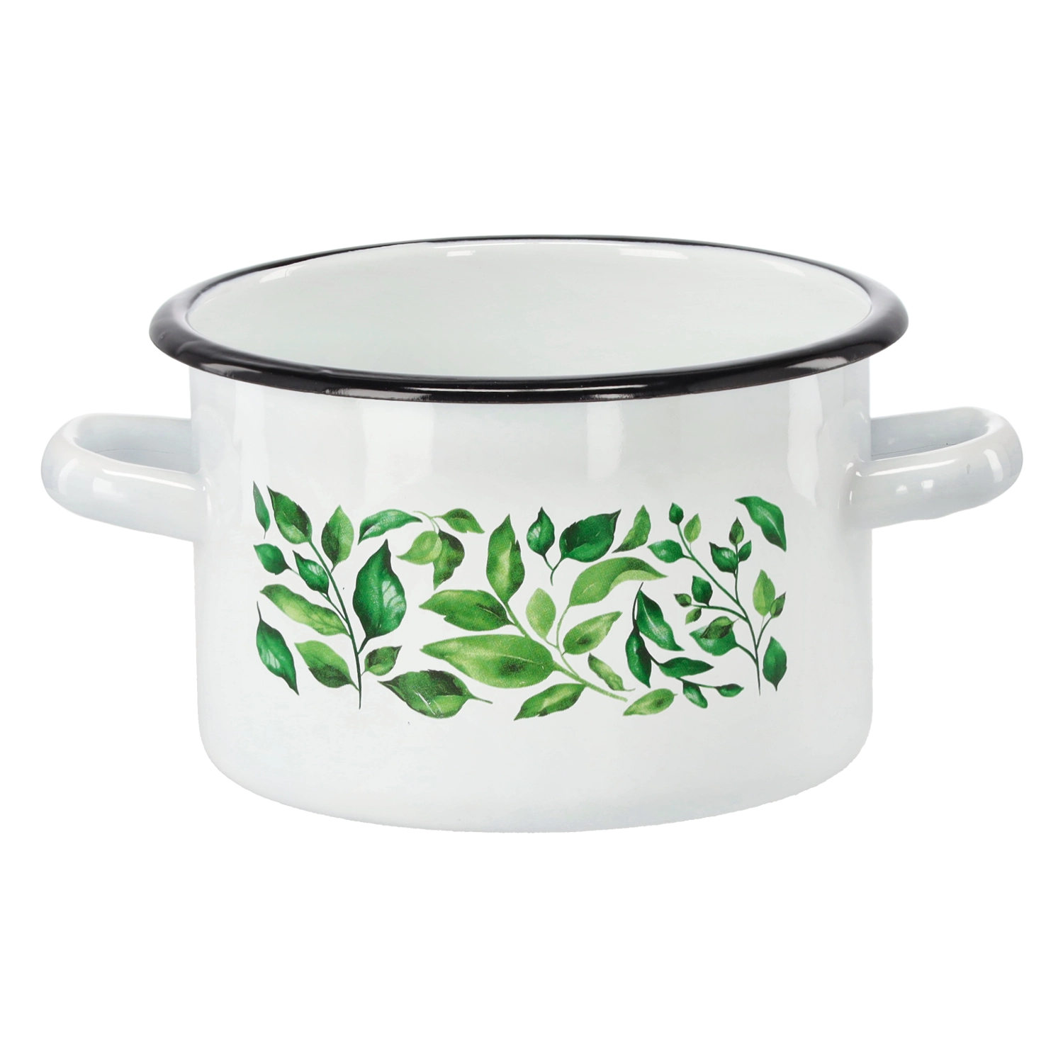 E-shop CHOMIK SMALTOVANÝ HRNIEC 2 L 16 CM BIELY FIKUS 9143