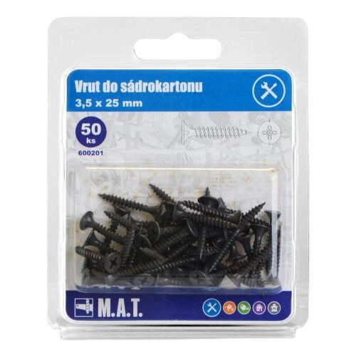 E-shop Skrutka do sadrokar.3,5x25mm jemná z.,f. (50ks)