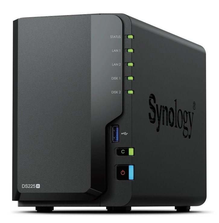 DiskStation DS225+ Synology NAS server 2x0HDD J4125 2GB DDR4
