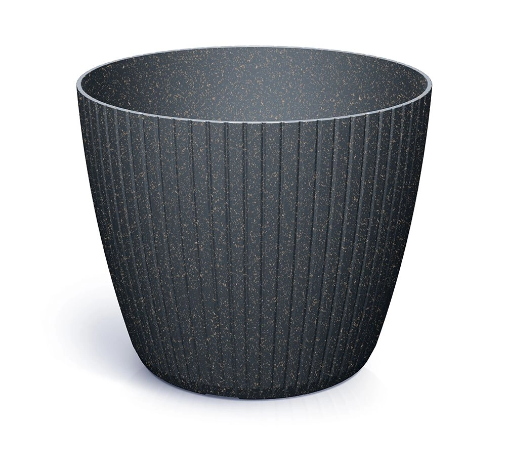 E-shop Prosperplast Kvetináč LAMIE ECOWOOD antracitový, 29,5 cm