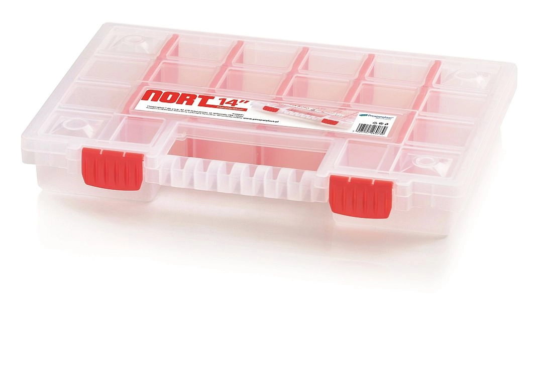 E-shop Prosperplast organizér 22 priehradok Nort 344 x 249 x 50 červený