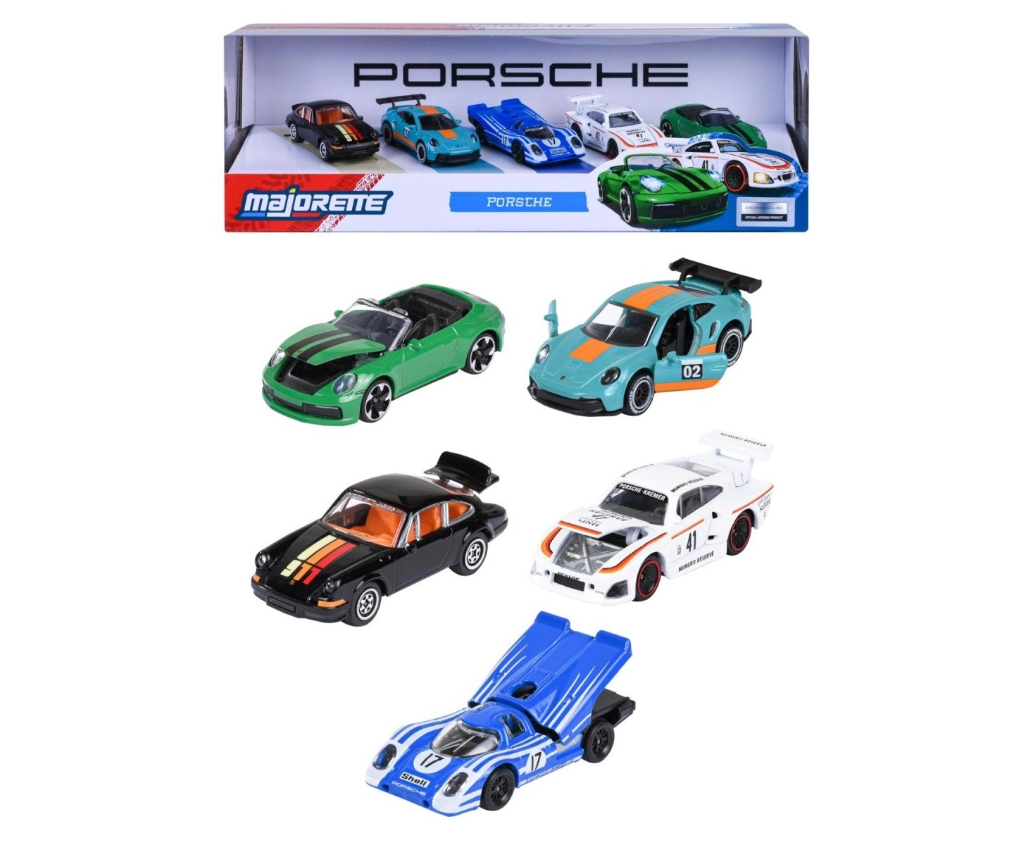 E-shop Sada vozidiel MAJORETTE PORSCHE 5 ks