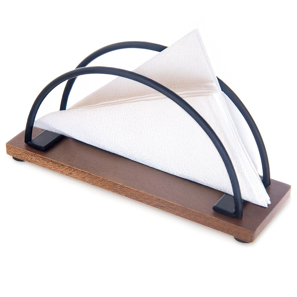 E-shop Drevený kovový stojan na obrúsky Radka 16 × 5 × 8 cm