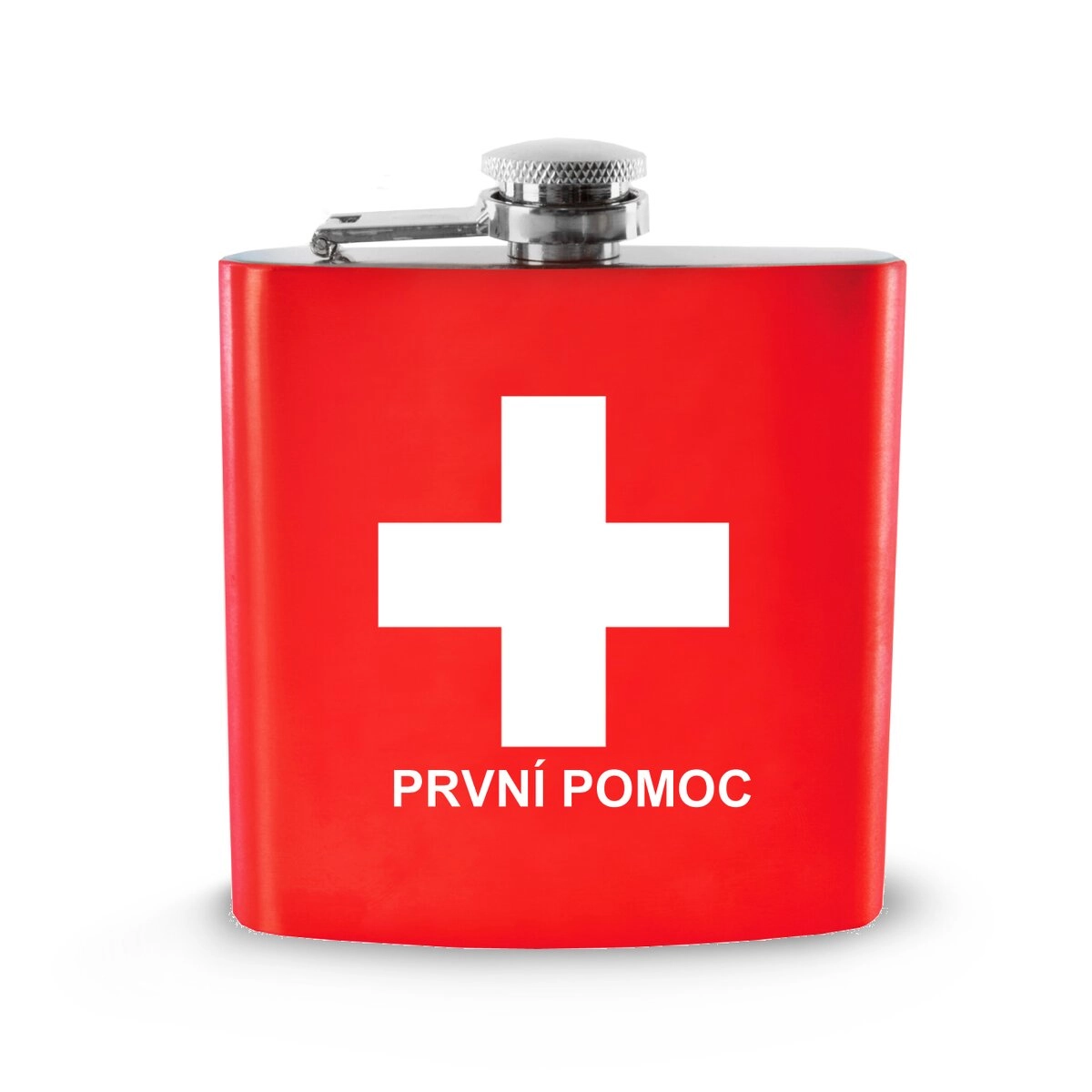 E-shop Orion Nerezová vrecková fľaša First Aid0 l 17