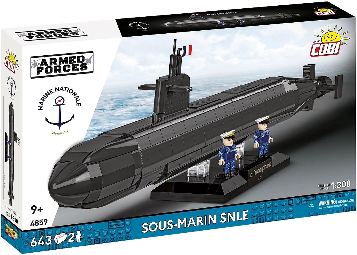 E-shop Cobi 4859 Armed Forces Sous-marin SNLE, 1:300, 643 k, 2 f