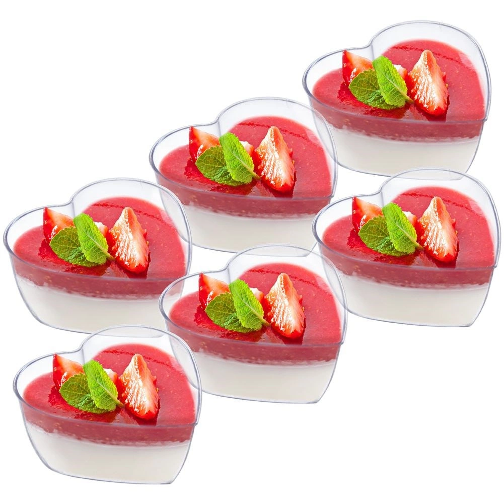 E-shop Orion Pohárik na dezerty SRDCE plast 6 x 120 ml