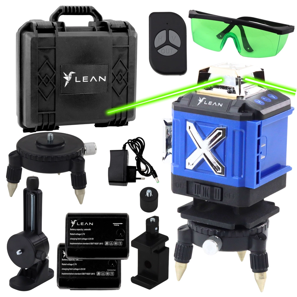 Laserová vodováha 4D s 16 líniami