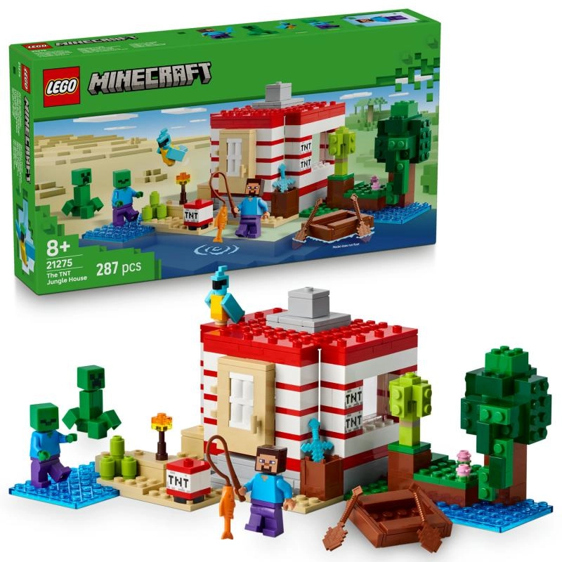 lego minecraft dom tnt v džungli