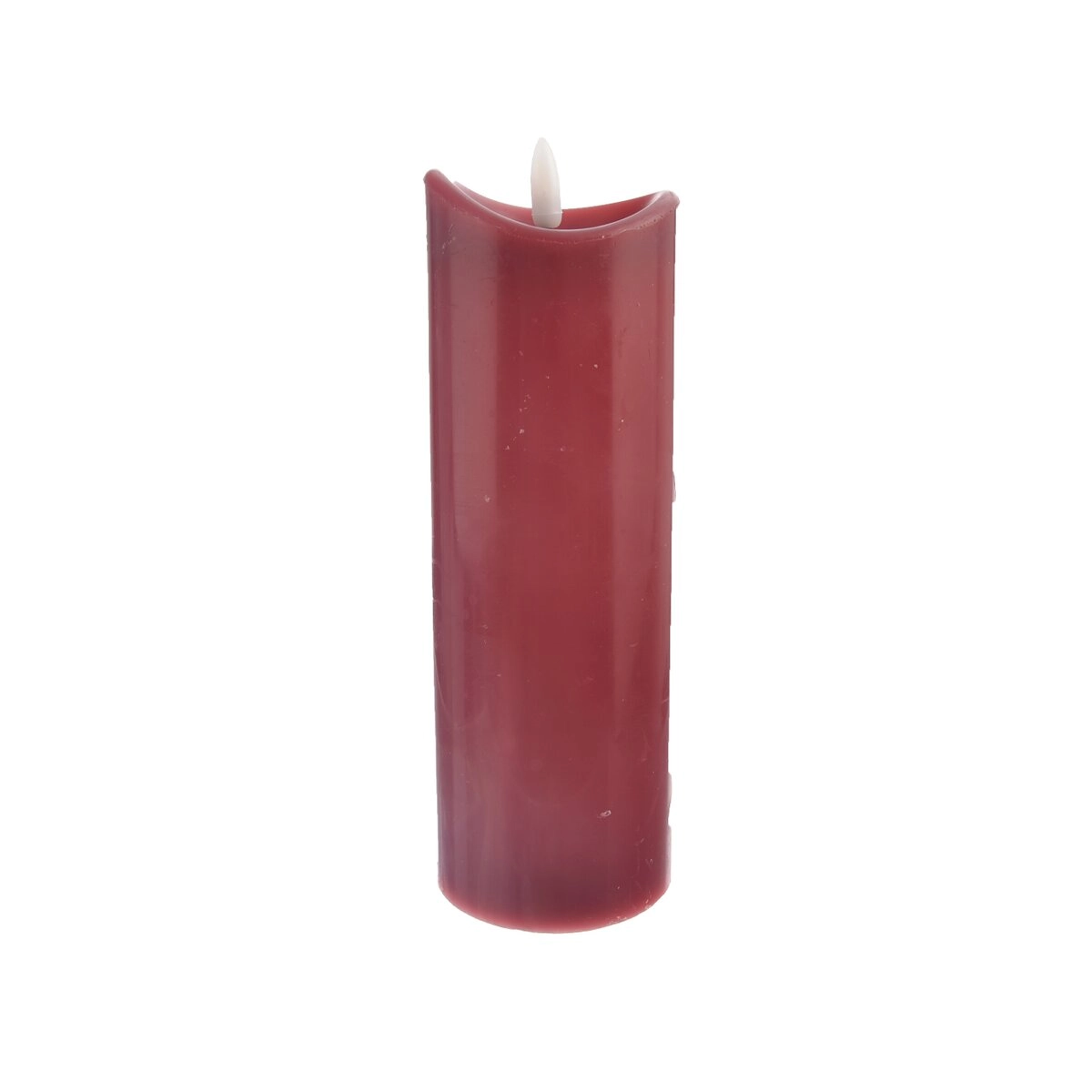 E-shop LED sviečka s časovačom bordová 20 cm