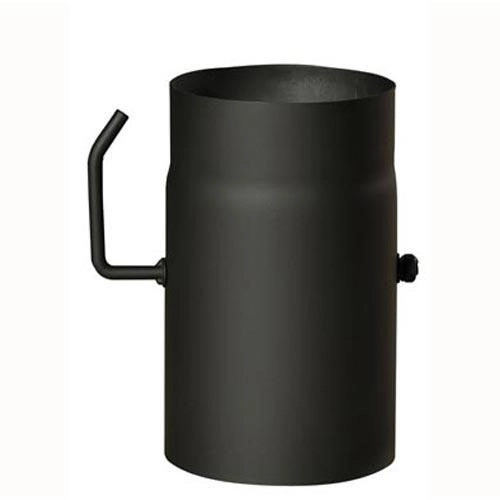 E-shop Dymová rúra s klapkou 120 mm, dĺžka 250 mm, oceľ 1,5 mm, čierna