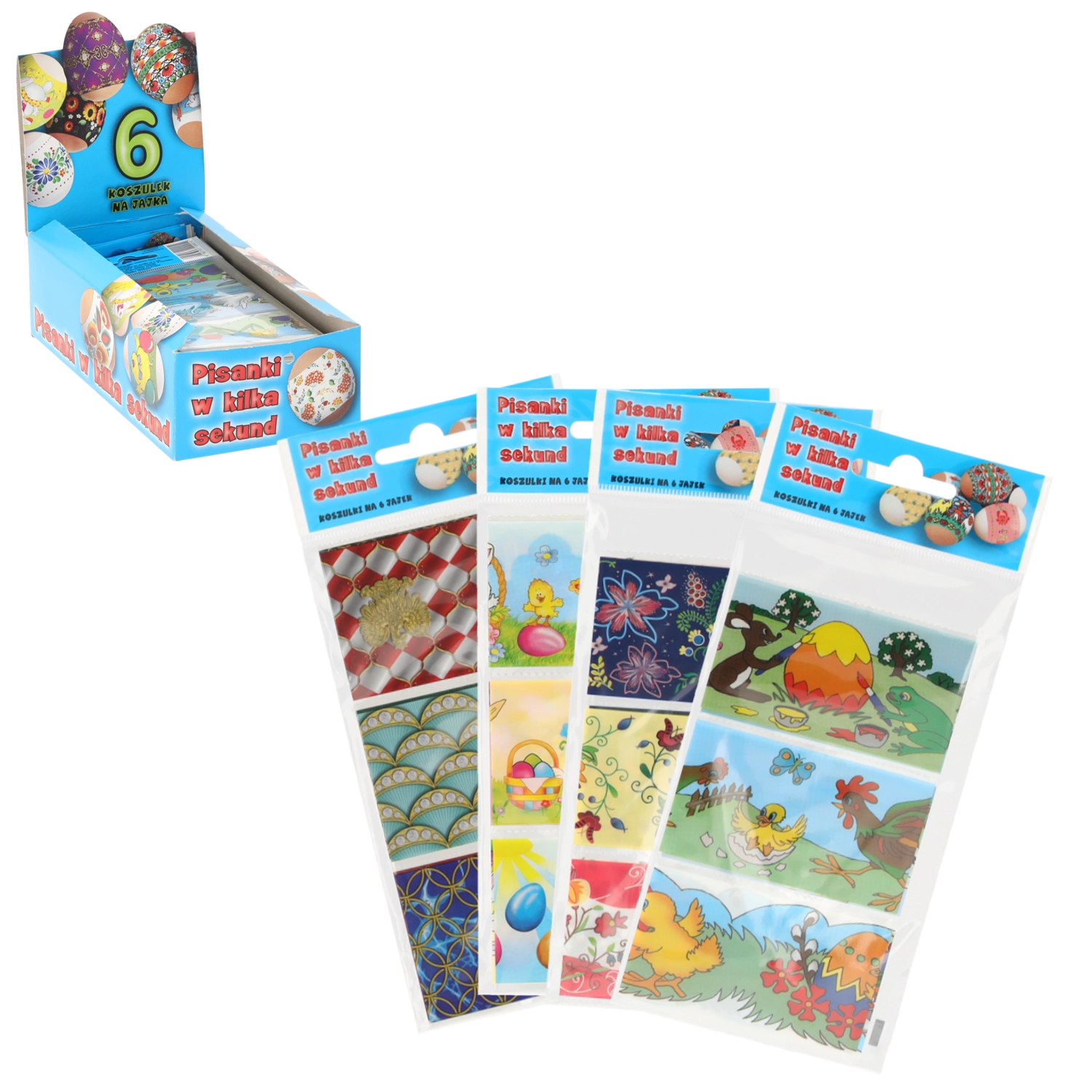 Tepelnozmršťovacie obaly na veľkonočné vajíčka – sada 6 ks