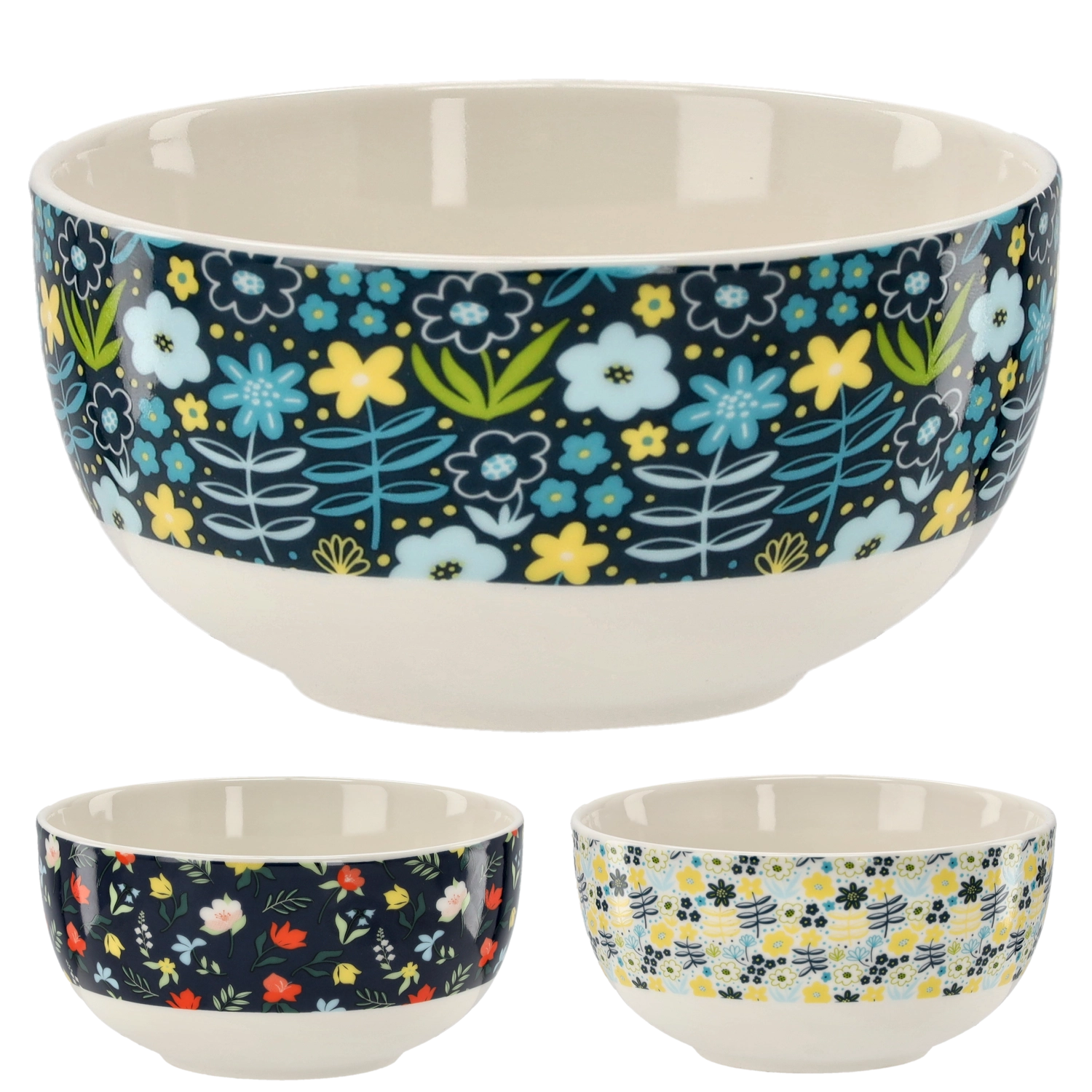 Porcelánová miska s kvetinovým motívom 550 ml