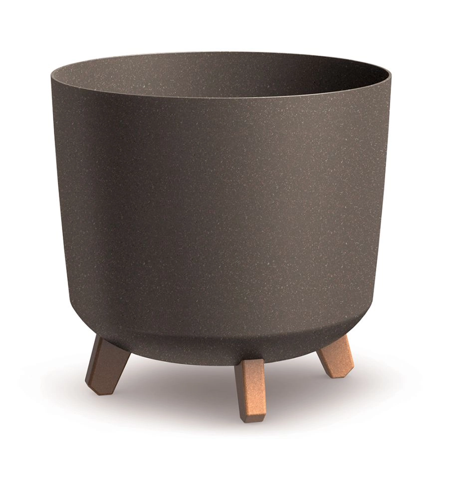 E-shop PROSPERPLAST Kvetináč GRACIA TUBUS ECO WOOD kávový 29,8cm